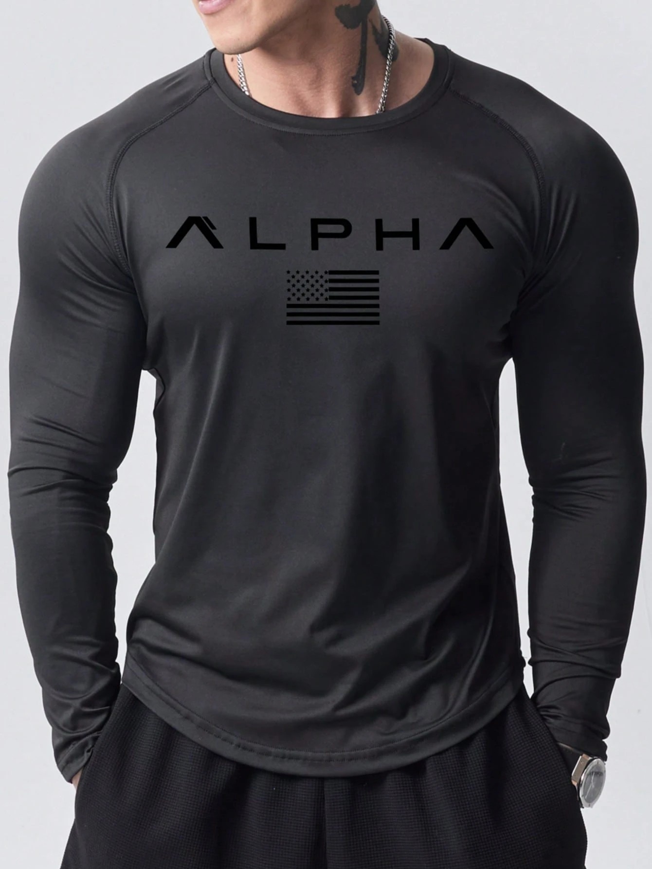 3D Printing Kpop - เสื้อยืดแขนยาวผู้ชายรุ่นใหม่สำหรับฤดูใบไม้ผลิและฤดูใบไม้ร่วงปี 2025 โดดเด่นด้วยแฟชั่นแนวสตรีทและความสบาย พร้อมลายพิมพ์ตัวอักษร 3 มิติ