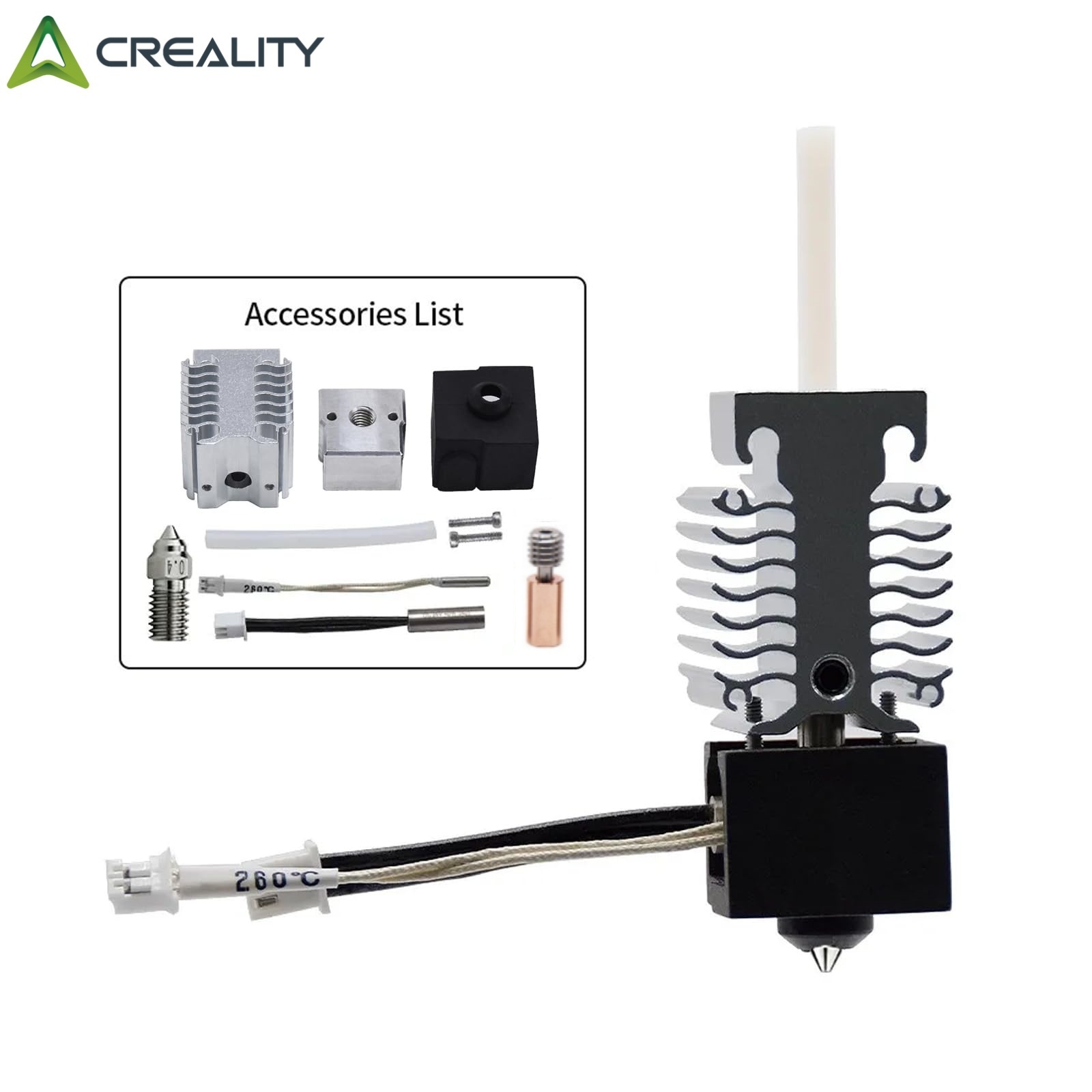Creality Printer Ender 3 V3 - ชุดฮอตเอนด์ Creality Ender-3 V3 SE ประกอบด้วยหัวฉีดโลหะผสมทองแดง