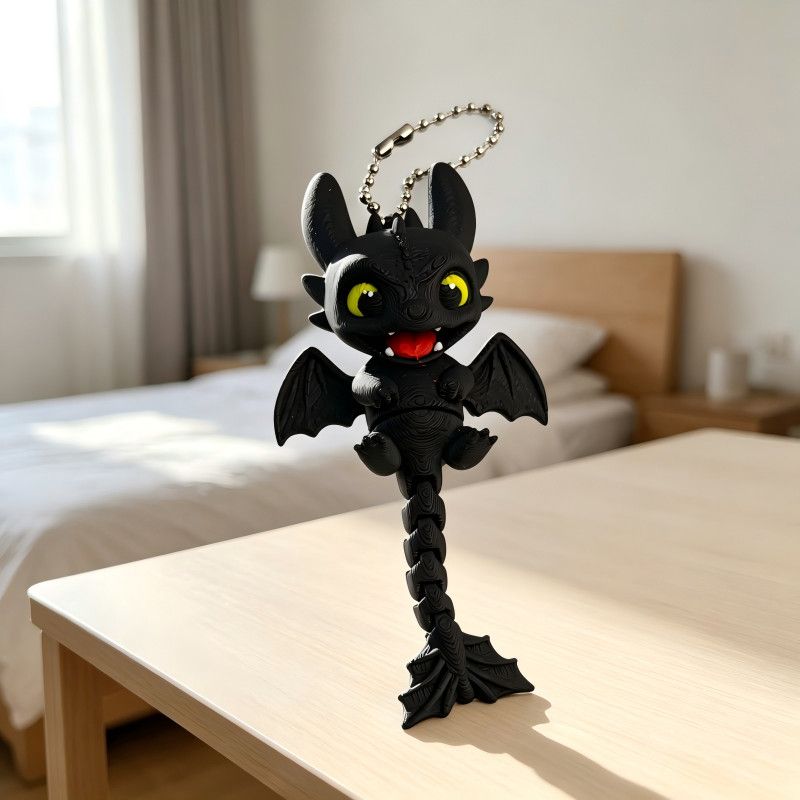 พวงกุญแจมังกรไร้ฟัน พิมพ์ 3 มิ - 3D Printing Dragon บทวิจารณ์และราคา