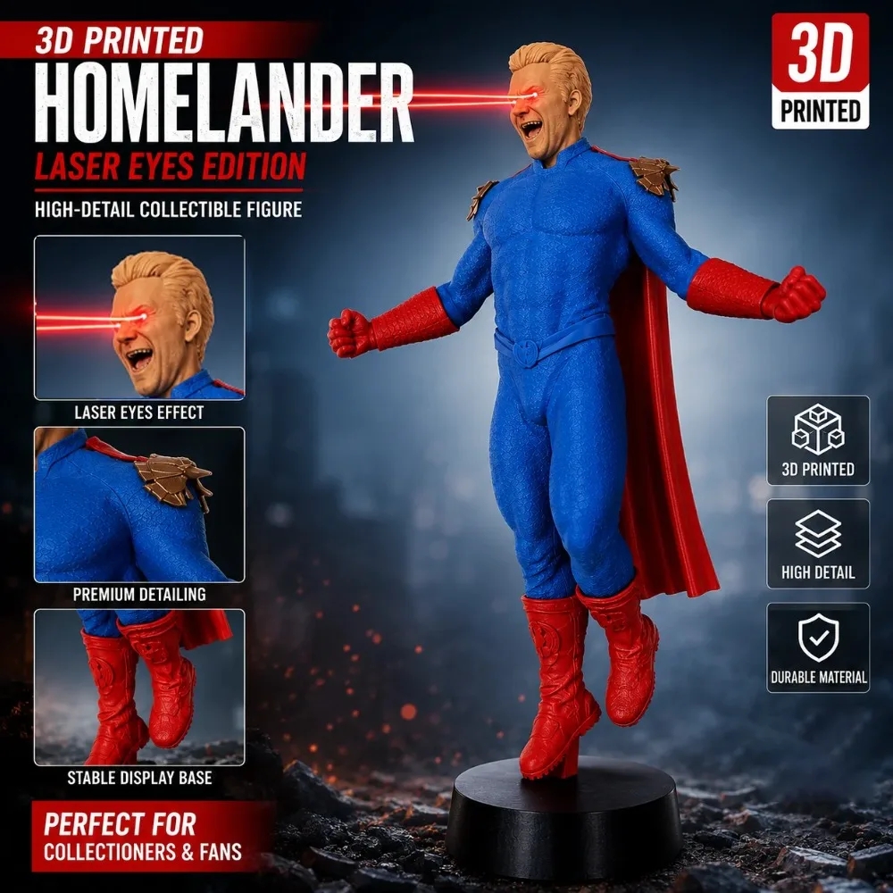 ฟิกเกอร์ The Boys Homelander ร - 3D Printing Lamp บทวิจารณ์และราคา
