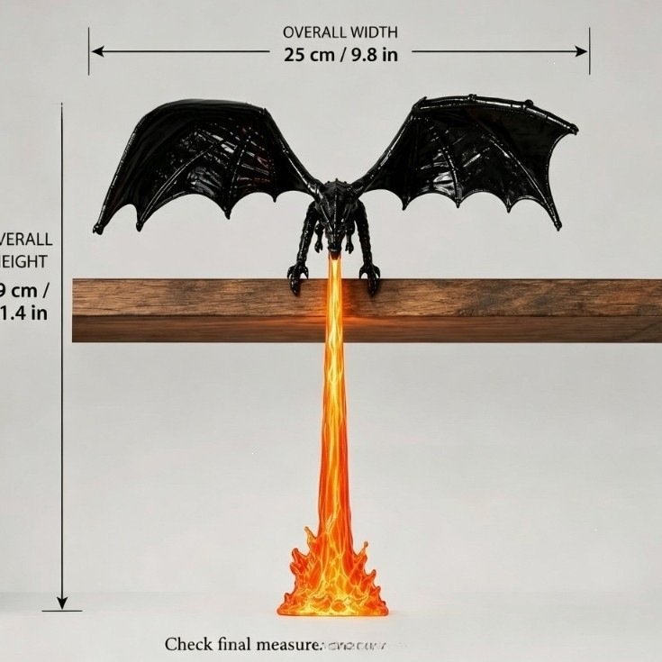 โคมไฟมังกรพ่นไฟ 3D พิมพ์ด้วยเท - 3D Printing Lamp บทวิจารณ์และราคา