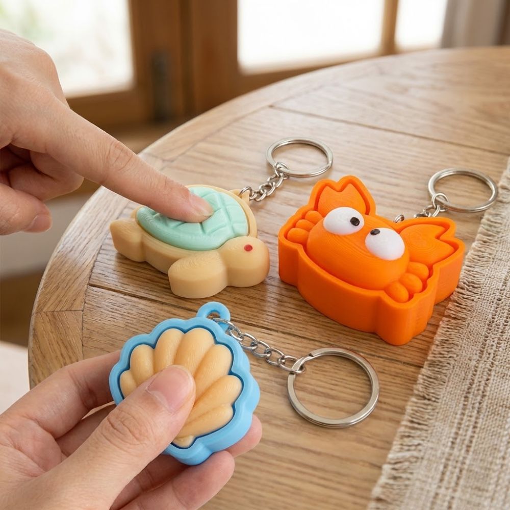 พวงกุญแจรูปเต่าสัตว์น่ารัก แบบ - 3D Printing Aluminium บทวิจารณ์และราคา