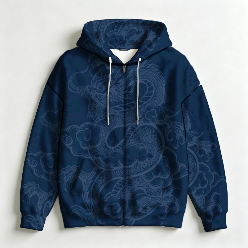 เสื้อฮู้ดซิปผู้ชาย ลายกราฟิกมั - 3D Printing Output บทวิจารณ์และราคา