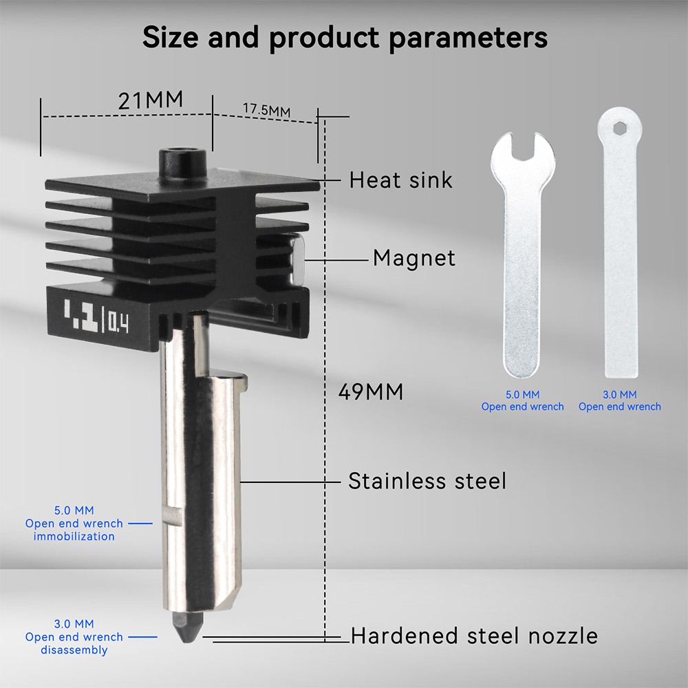 สำหรับ Bambu Lab P2S X2D หัวฉี - 3D Printing Steel บทวิจารณ์และราคา