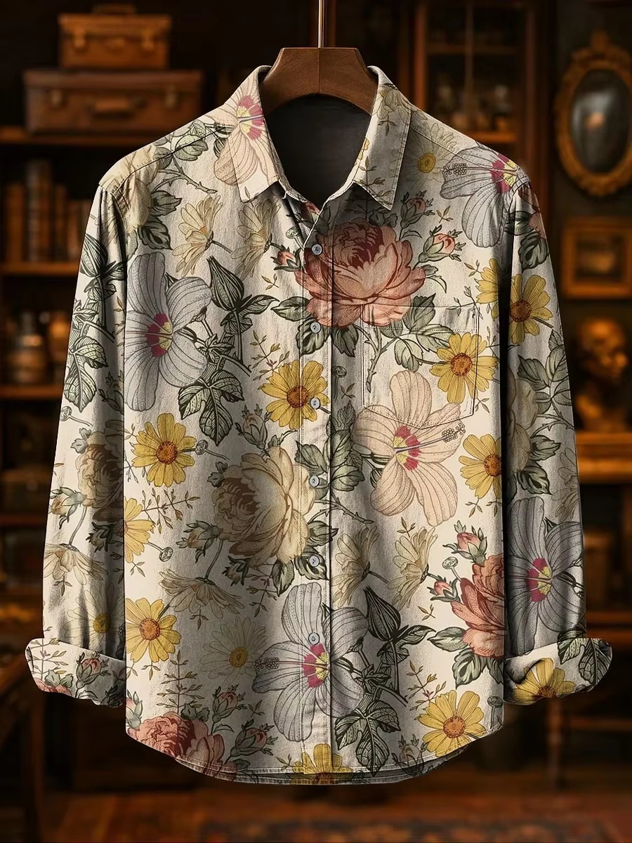 เสื้อเชิ้ตผ้าลินินแฟชั่นลำลองส - 3D Printing Design บทวิจารณ์และราคา